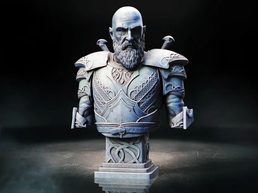 Tượng bán thân Kratos (Kratos bust) - Image 2