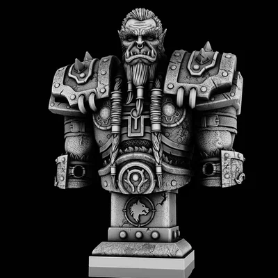 Mô hình tượng bán thân Thrall từ World of Warcraft (File in 3D)