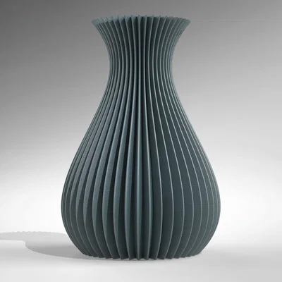 Chậu hoa / bình hoa texture gấp nếp