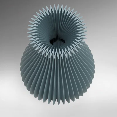 Chậu hoa / bình hoa texture gấp nếp