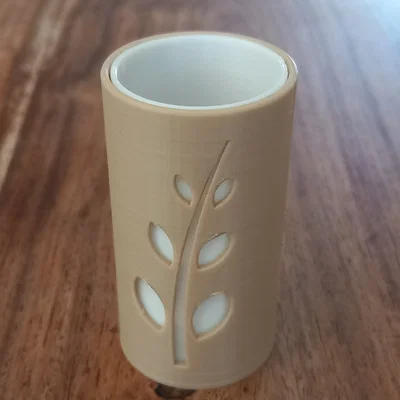 Bình hoa trang trí 3D hai màu phong cách tối giản