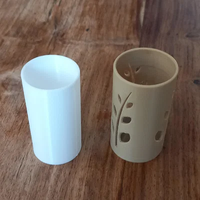 Bình hoa trang trí 3D hai màu phong cách tối giản