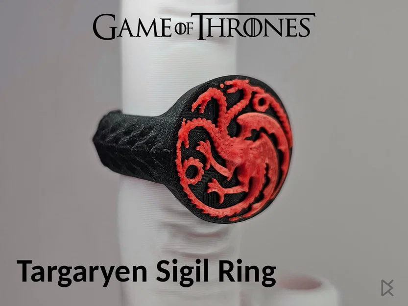 Nhẫn Signet Nhà Targaryen – Game of Thrones - Image 1