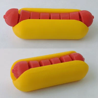 Articulated HotDog – Đồ chơi fidget hot dog khớp nối
