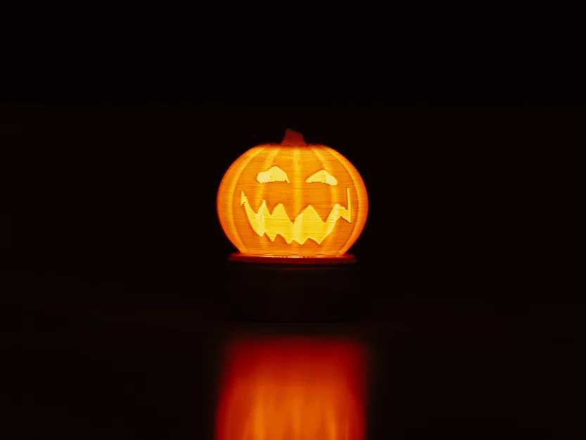 Mô hình Bí Ngô Halloween in 3D trang trí đèn Tealight cực xinh - Image 4