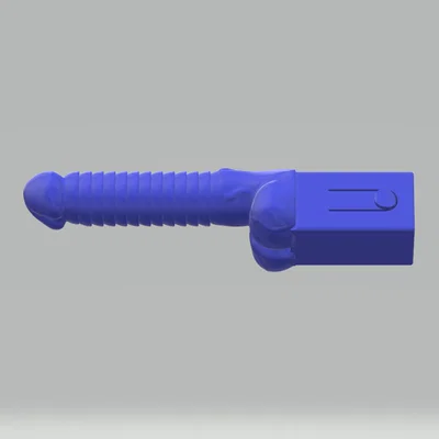 Mô hình 3D phụ kiện trang trí xe Flex Dick Hitch cá tính