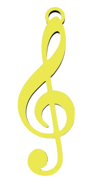 Móc khóa hình khóa Sol (Clave de Sol) cho tín đồ âm nhạc - Image 1