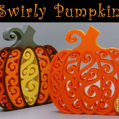 Trang trí Bí Ngô Xoáy (Swirly Pumpkin Decoration)