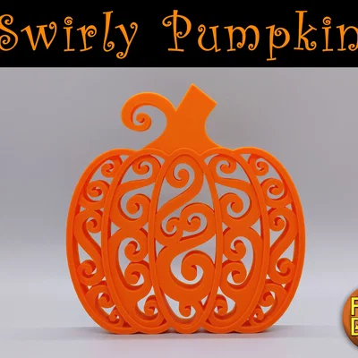 Trang trí Bí Ngô Xoáy (Swirly Pumpkin Decoration)