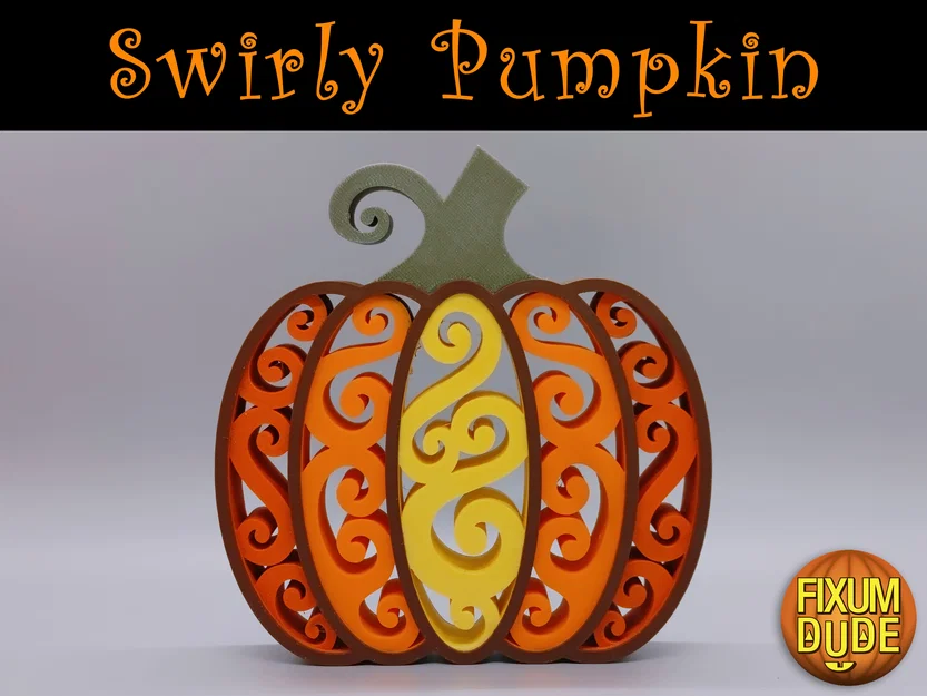 Trang trí Bí Ngô Xoáy (Swirly Pumpkin Decoration) - Image 3