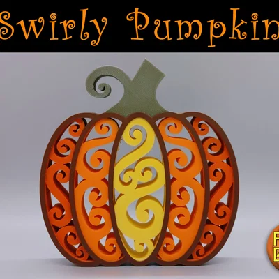 Trang trí Bí Ngô Xoáy (Swirly Pumpkin Decoration)