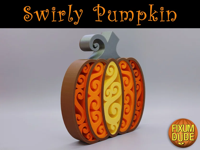 Trang trí Bí Ngô Xoáy (Swirly Pumpkin Decoration) - Image 4