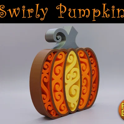 Trang trí Bí Ngô Xoáy (Swirly Pumpkin Decoration)