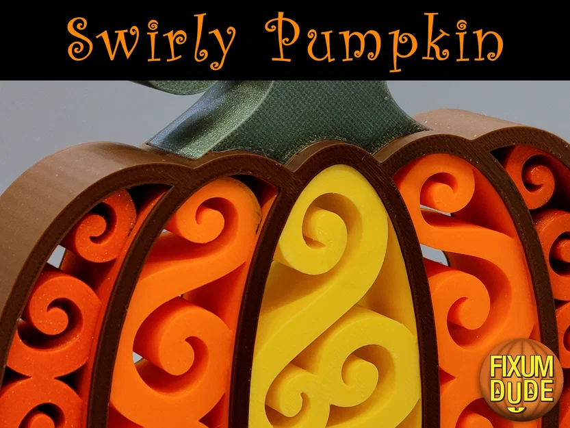Trang trí Bí Ngô Xoáy (Swirly Pumpkin Decoration) - Image 8