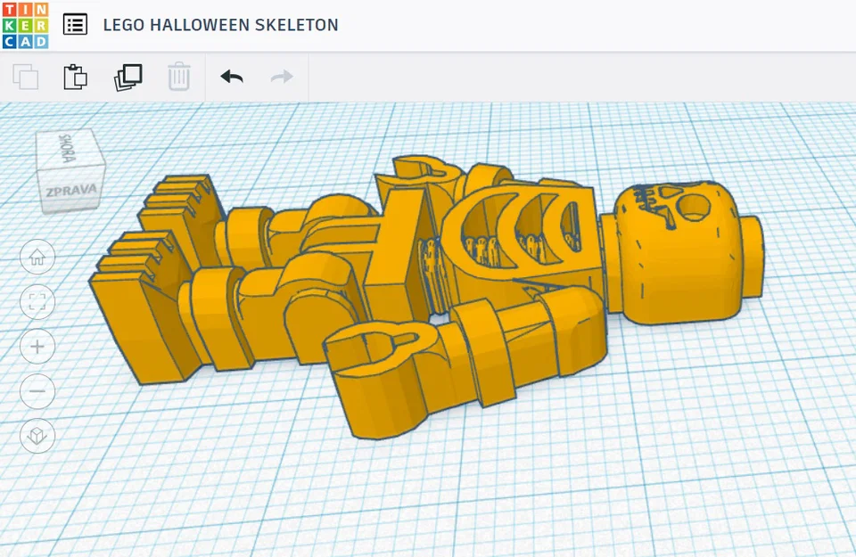 Mô hình bộ xương LEGO Halloween in 3D độc đáo - Image 2