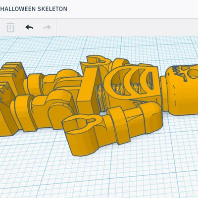 Mô hình bộ xương LEGO Halloween in 3D độc đáo