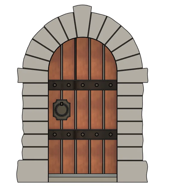 Cửa Trung Cổ – Cổng đá – Diorama - Image 2