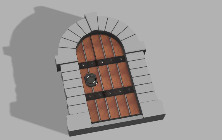 Cửa Trung Cổ – Cổng đá – Diorama - Image 4