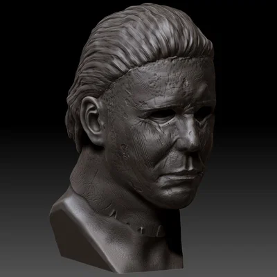 Mô hình 3D tượng bán thân Michael Myers kinh dị cực chi tiết