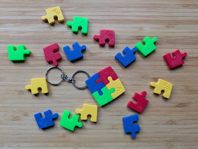 Móc khóa Autism Awareness (40mm x 40mm) - Image 1