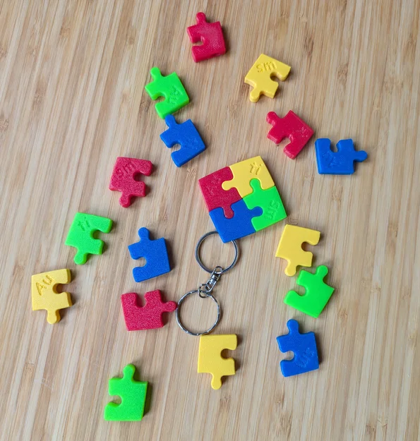 Móc khóa Autism Awareness (40mm x 40mm) - Image 3