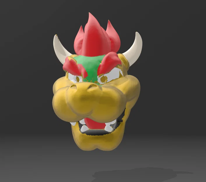Mặt nạ Bowser 3D: Thiết kế chi tiết cho fan Cosplay - Image 1