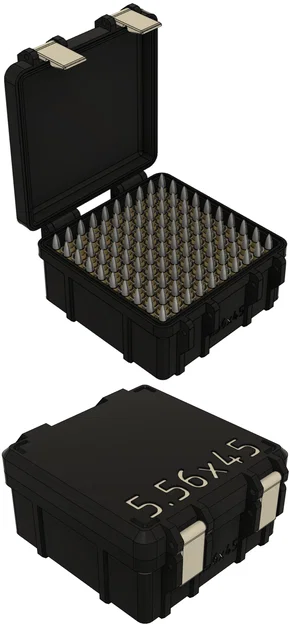 Hộp đựng đạn 5.56x45 chuyên dụng (100 viên) - Thiết kế 3D bền bỉ - Image 1