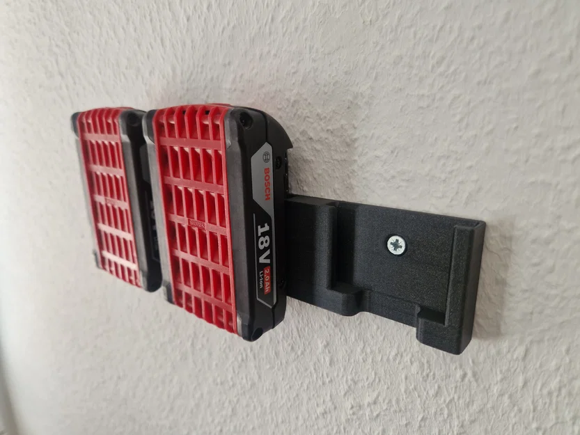 Giá treo pin Bosch 18V - Phụ kiện lưu trữ pin gọn gàng, chuyên nghiệp - Image 1