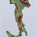 Bản đồ địa hình màu - Italy - Thumbnail 1