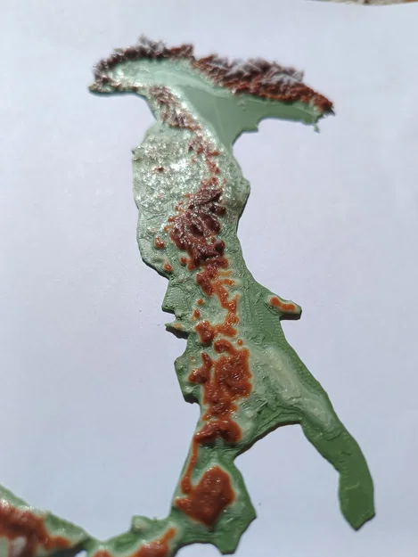 Bản đồ địa hình màu - Italy - Image 2