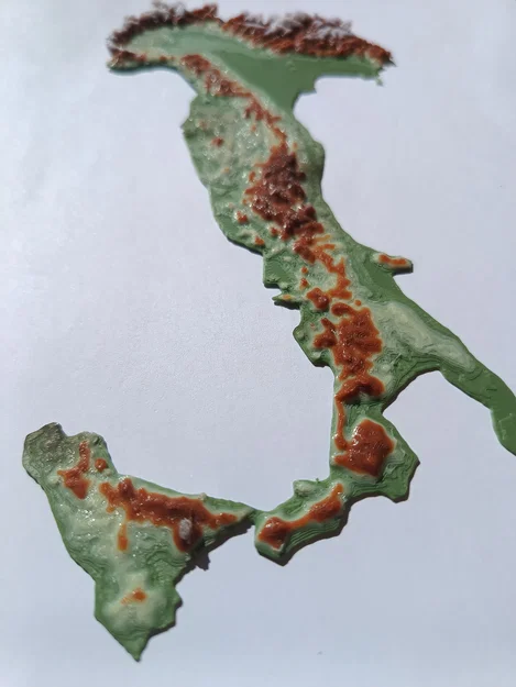 Bản đồ địa hình màu - Italy - Image 3