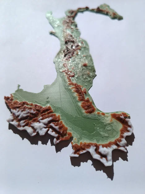 Bản đồ địa hình màu - Italy - Image 4