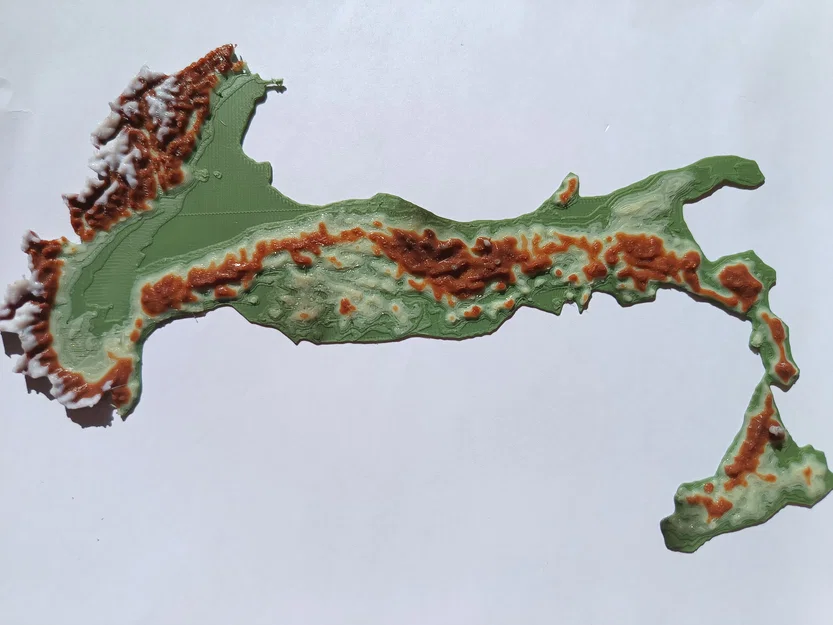 Bản đồ địa hình màu - Italy - Image 5