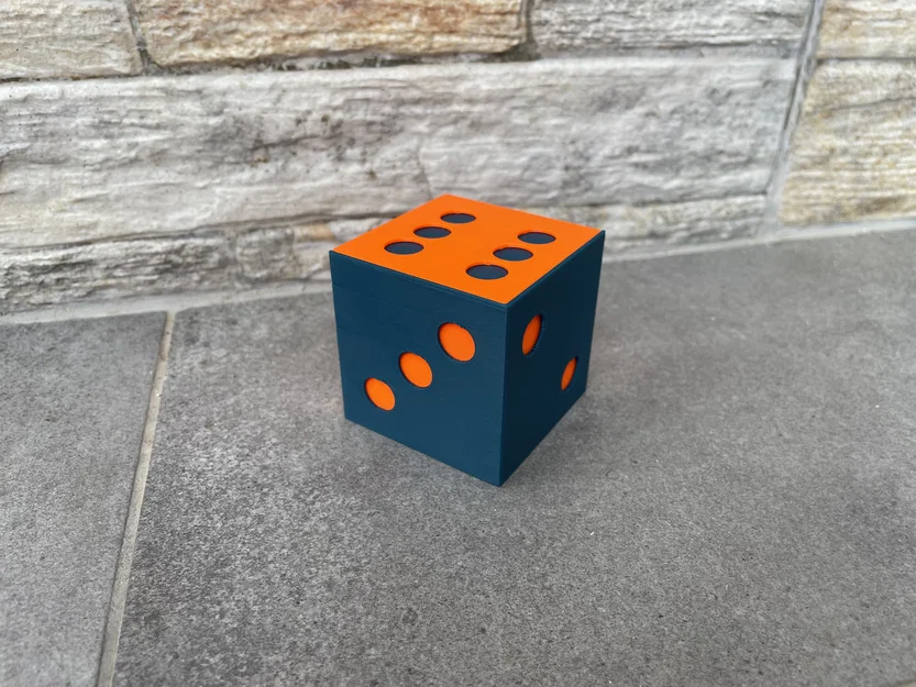 Xúc xắc lồng ghép (Interlocking Dice) - Single Extruder, Dual Color - Image 1