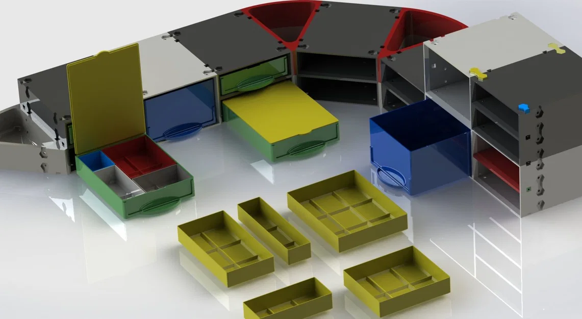 Hệ mô-đun khối ngăn kéo SMBT / Modular System of Drawer Blocks - Image 1