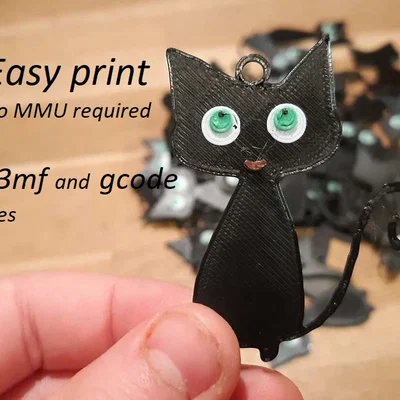 Cat Cat Cat Cat Cat – Mèo 2D dễ in (bản móc khóa)