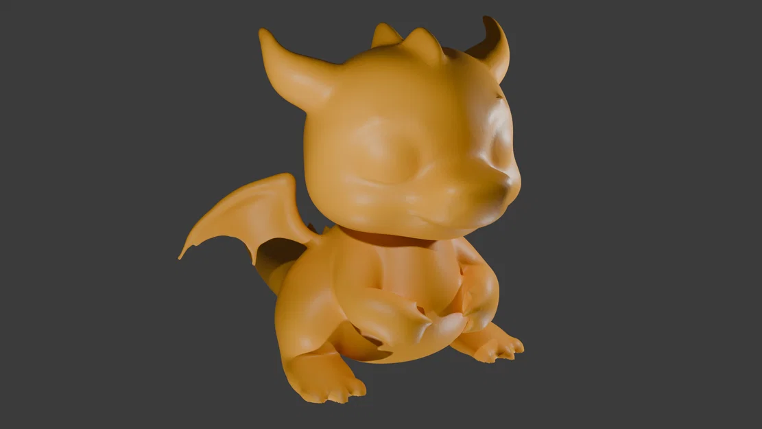 Mô hình 3D rồng con dễ thương (Cute Baby Dragon) để bàn - Image 1