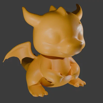 Mô hình 3D rồng con dễ thương (Cute Baby Dragon) để bàn