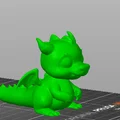 Mô hình 3D rồng con dễ thương (Cute Baby Dragon) để bàn - Thumbnail 2