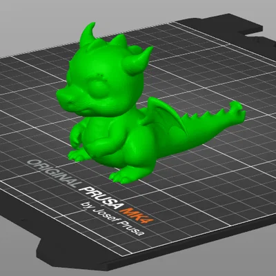 Mô hình 3D rồng con dễ thương (Cute Baby Dragon) để bàn