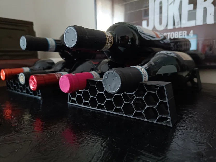 Giá đỡ chai rượu vang thiết kế tổ ong 3D (Wine Bottle Holder) - Image 1