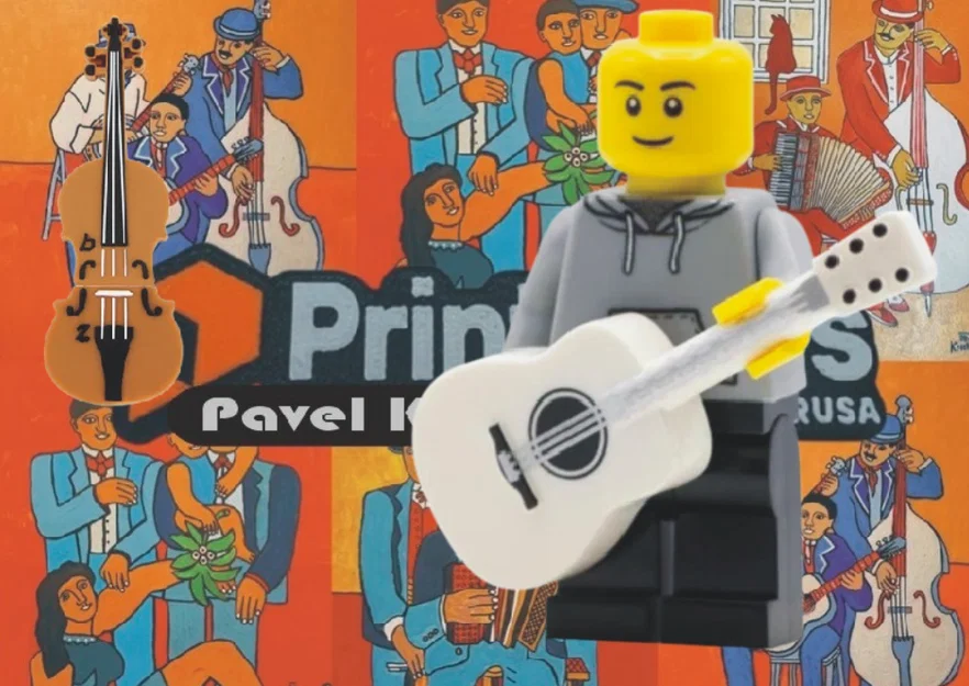 Mô hình đàn Guitar cho LEGO Minifigure - In 3D siêu chất - Image 1
