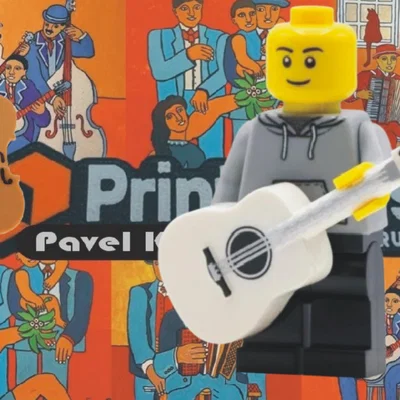Mô hình đàn Guitar cho LEGO Minifigure - In 3D siêu chất
