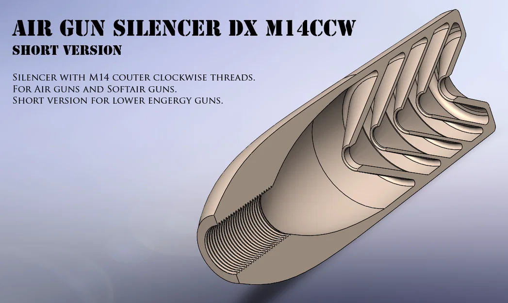 Ống giảm thanh Air Gun Silencer DX M14ccw - Image 1