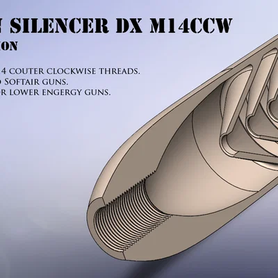Ống giảm thanh Air Gun Silencer DX M14ccw