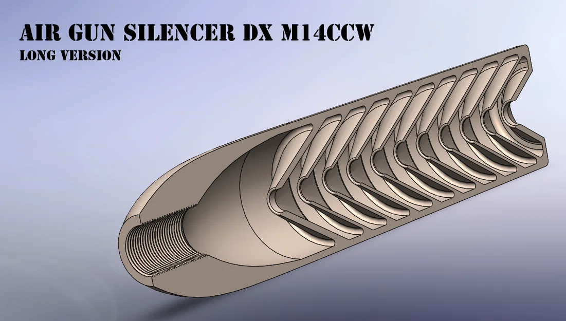 Ống giảm thanh Air Gun Silencer DX M14ccw - Image 2
