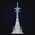 Mô hình thanh kiếm Frostmourne World of Warcraft kèm bệ đỡ 3D - Thumbnail 1