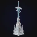 Mô hình thanh kiếm Frostmourne World of Warcraft kèm bệ đỡ 3D - Thumbnail 2