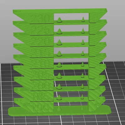 Tháp kiểm tra nhiệt độ in 3D (Temp Tower) cho sợi nhựa PLA