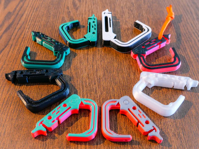 QuickLoc Carabiner & Hook System V2 (print-in-place + MOLLE compatible) - Image 2